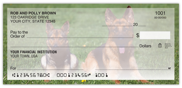 German Shepherd Personal Checks | Promise Checks