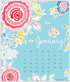 Floral Splash 2019 CD Desk Calendar