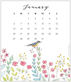 Birds & Blooms 2019 CD Desk Calendar