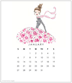 Party Dress 2019 CD Desk Calendar