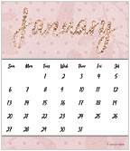 Glam 2019 CD Desk Calendar