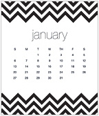Bold Chevron 2019 CD Desk Calendar