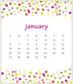 Confetti Dots 2019 CD Desk Calendar