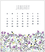 Flirty Floral 2019 CD Desk Calendar