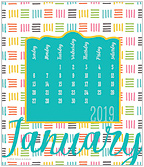 Patterns 2019 CD Desk Calendar