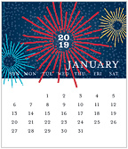 Seasonal 2019 CD Desk Calendar