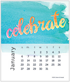 Watercolor 2019 CD Desk Calendar