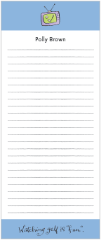 Fun Golf List Memo Pads