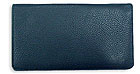 Navy Leather Checkbook Cover