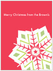 Retro Snowflake Folded Note Cards