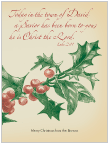 Vintage Holly Folded Note Cards