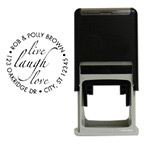 Live, Laugh, Love Round Stamp