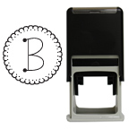 Icing Single Monogram Round Stamp