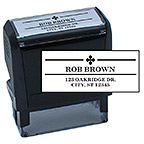 Clover 3 Line Customized Stamp